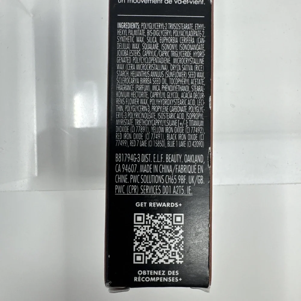 6X e.l.f.  O Face Satin Lipstick NO DOUBT 0.13 oz Black Case 0.13 oz Sealed Elf